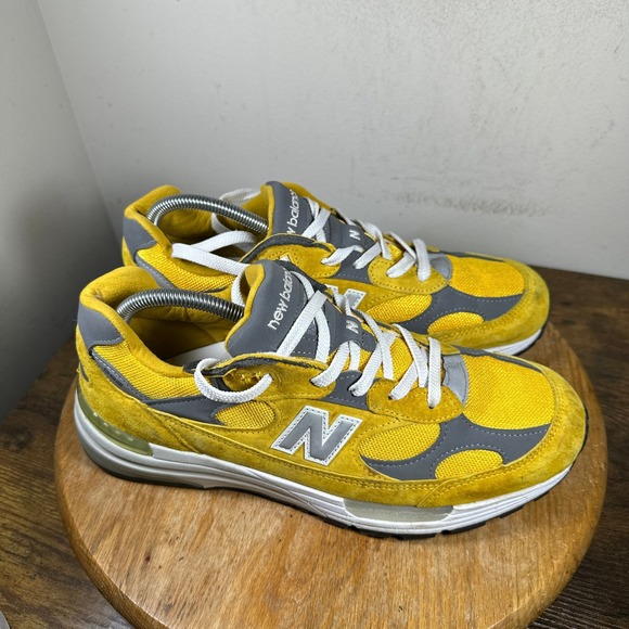 New Balance Other - New Balance 992 Made in USA Yellow Grey Suede Sneakers M992BB Mens Size 9.5 D